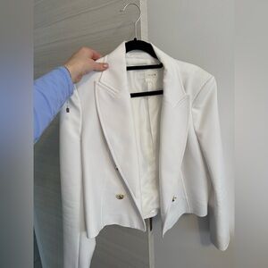 Zara white Blazer size L worn once